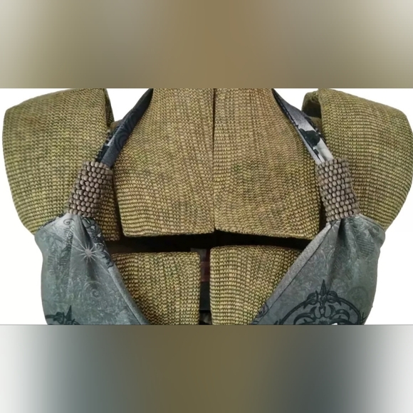 Women's Sundress Sz LG Black & Grey Geometric Pattern Boho Babydoll Dress Lagaci - Picture 4 of 10